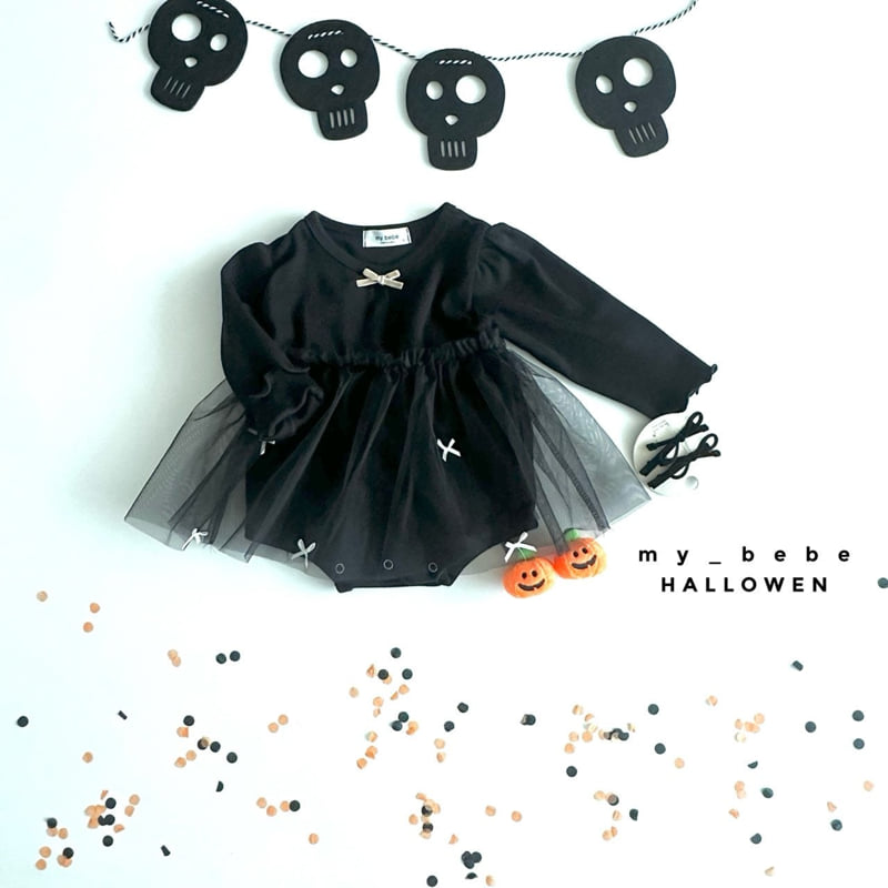 My Bebe - Korean Baby Fashion - #babyoutfit - Halloween Ribbon Tulle Suit - 7