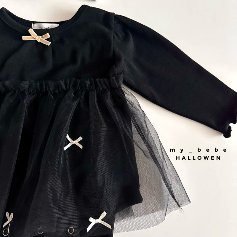 My Bebe - Korean Baby Fashion - #babywear - Halloween Ribbon Tulle Suit - 8