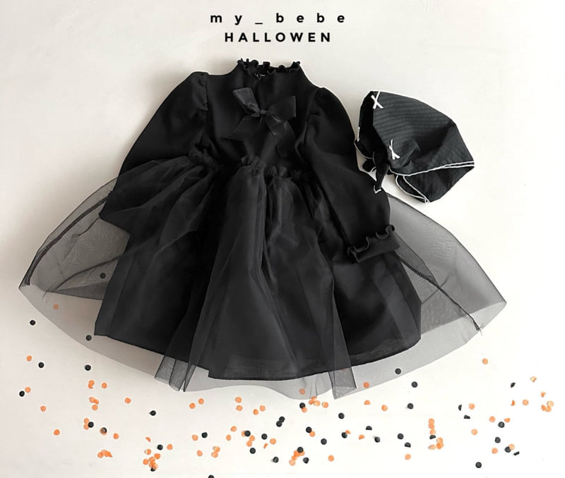 My Bebe - Korean Baby Fashion - #babywear - Halloween Big Ribbon One-piece - 7