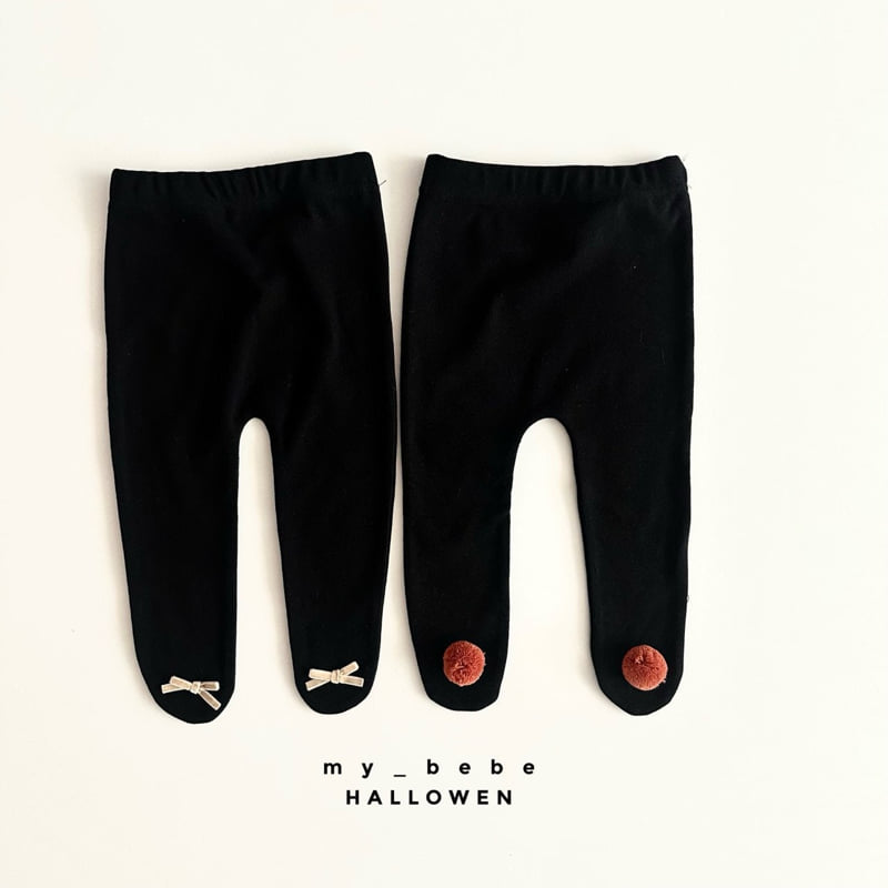 My Bebe - Korean Baby Fashion - #onlinebabyboutique - Halloween Pom Ribbon Socks - 12