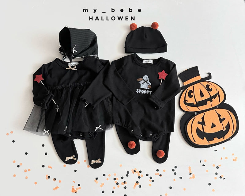 My Bebe - Korean Baby Fashion - #onlinebabyboutique - Halloween Ribbon Tulle Suit - 9