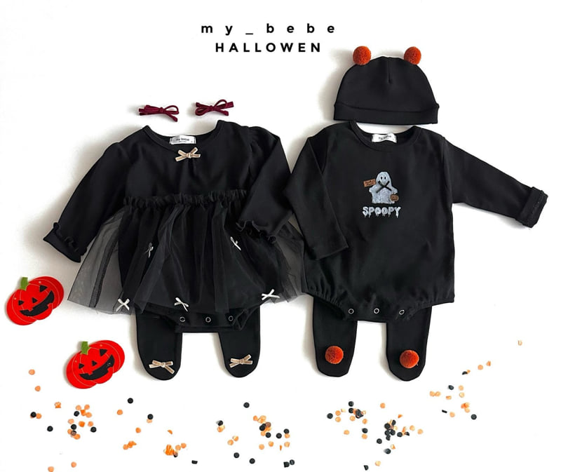 My Bebe - Korean Baby Fashion - #onlinebabyshop - Halloween Ghost Suit Set (with Bonnet) - 11