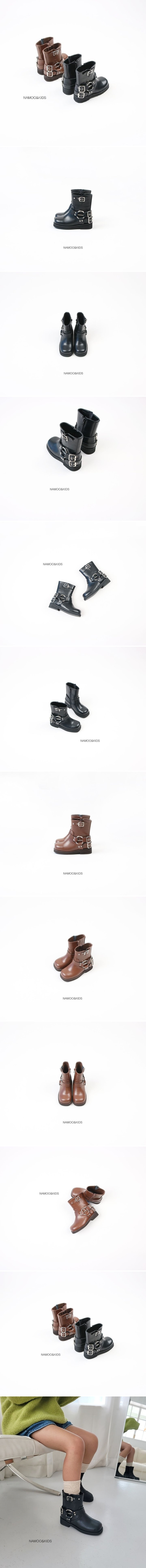 Namoo & Kids - Korean Children Fashion - #kidzfashiontrend - Two-Buckle Rider Ankle Boots