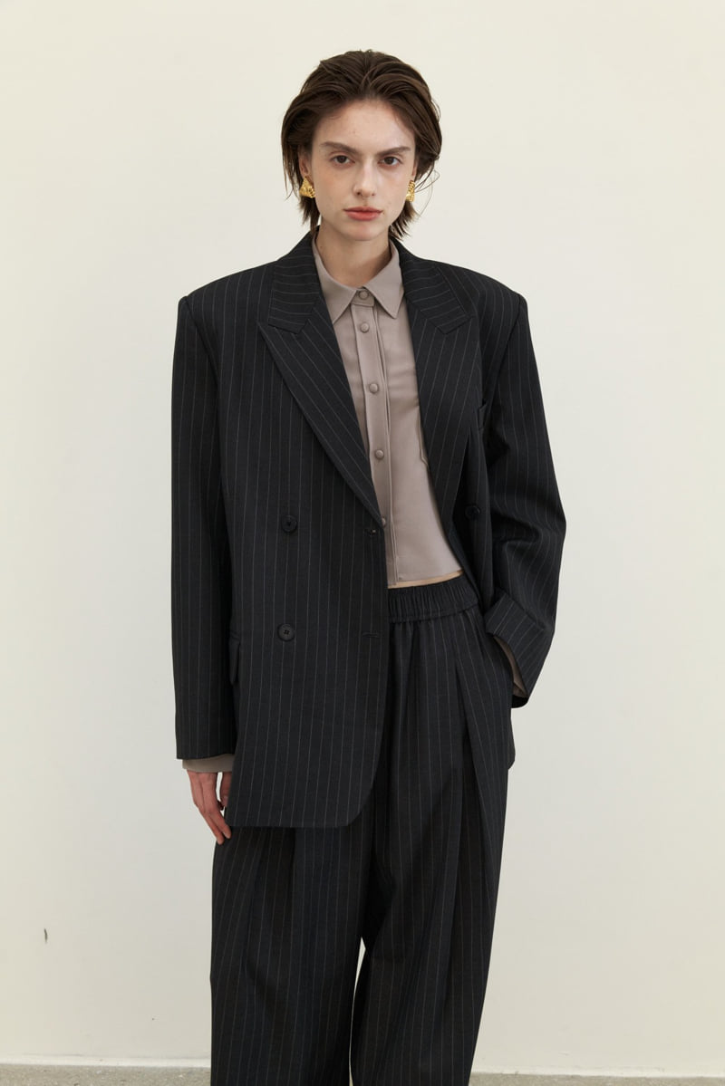 Neroli36 - Korean Women Fashion - #momslook - H Double Pin Jacket - 10