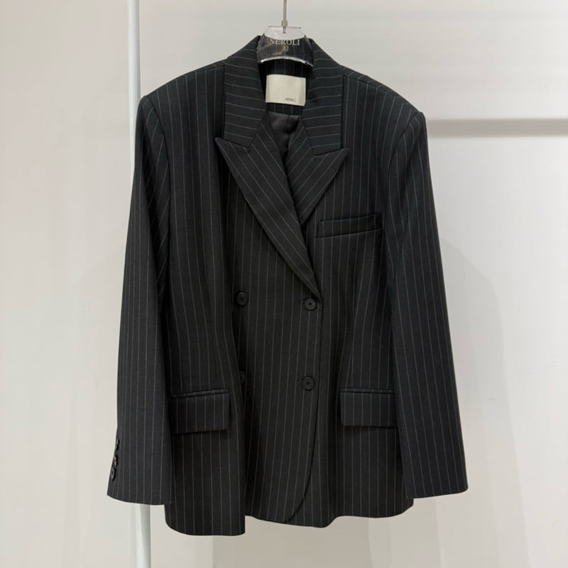 Neroli36 - Korean Women Fashion - #momslook - H Double Pin Jacket - 2