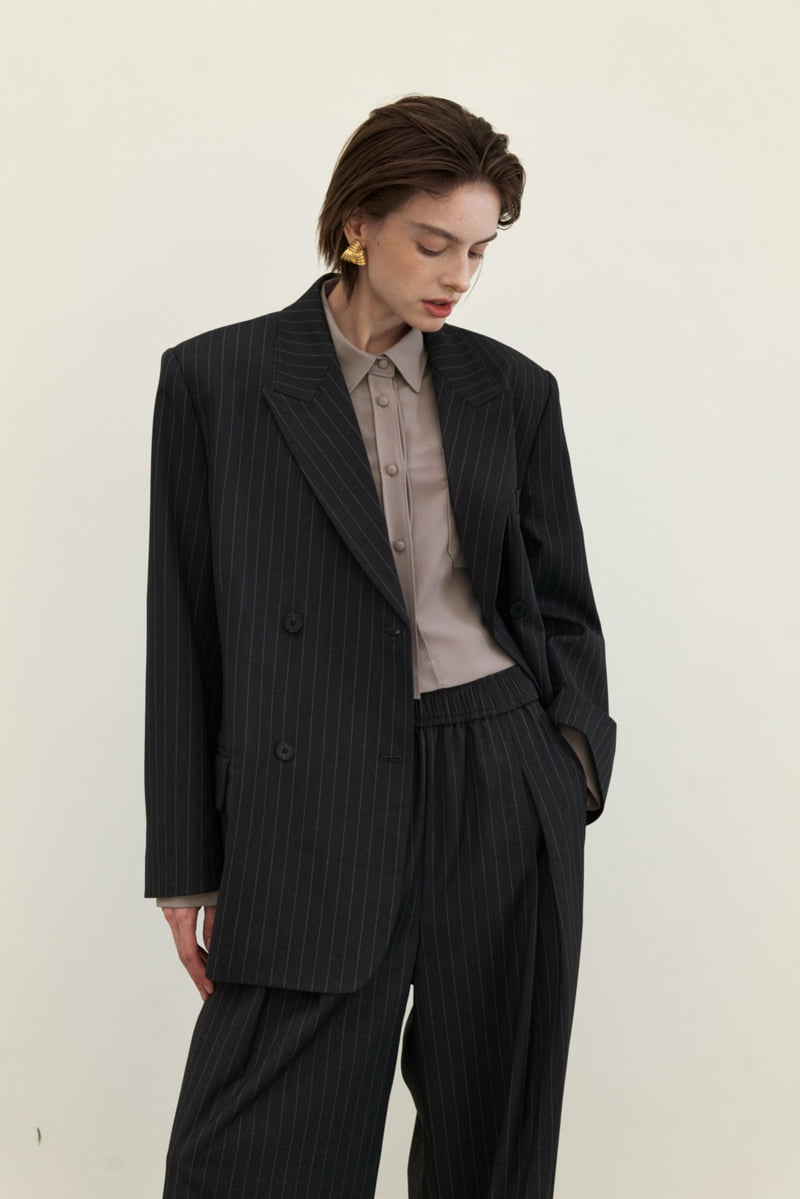 Neroli36 - Korean Women Fashion - #momslook - H Double Pin Jacket - 6