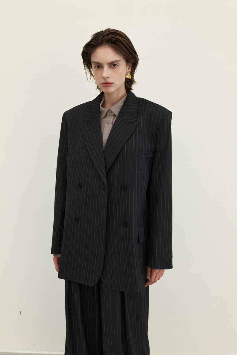 Neroli36 - Korean Women Fashion - #momslook - H Double Pin Jacket - 8