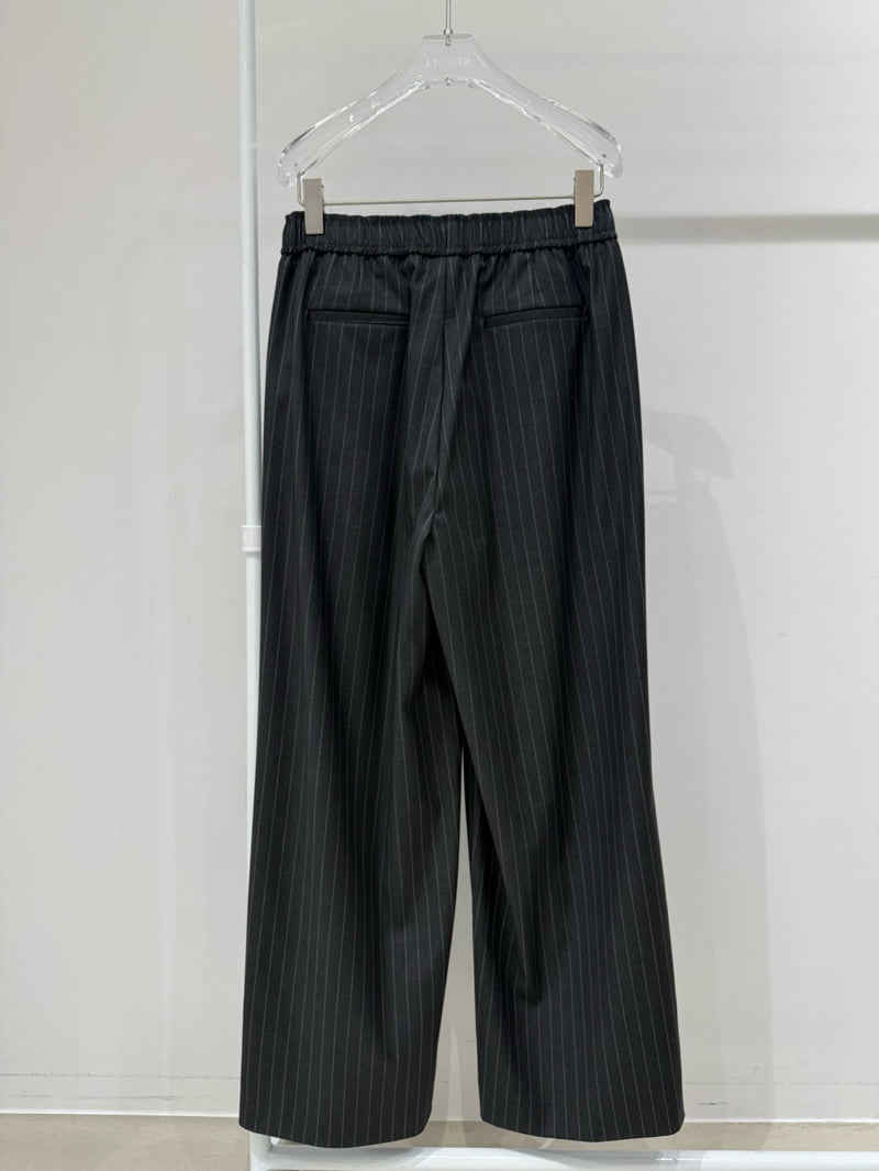 Neroli36 - Korean Women Fashion - #momslook - Wool Stripe Pleated Pants - 3