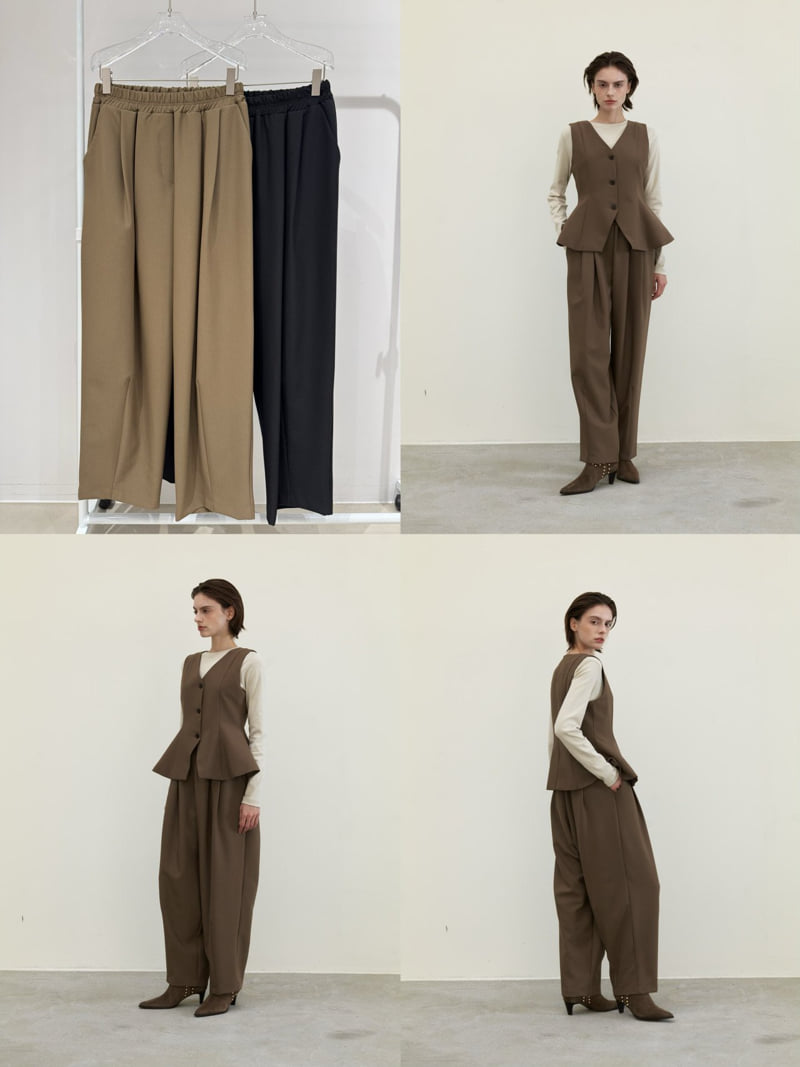 Neroli36 - Korean Women Fashion - #momslook - H Porter Band Pants - 5