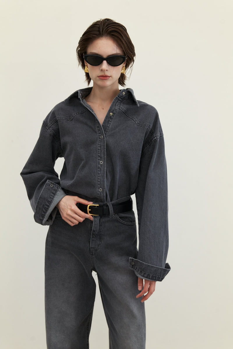 Neroli36 - Korean Women Fashion - #thelittlethings - Gray Straight Denim Pants - 7