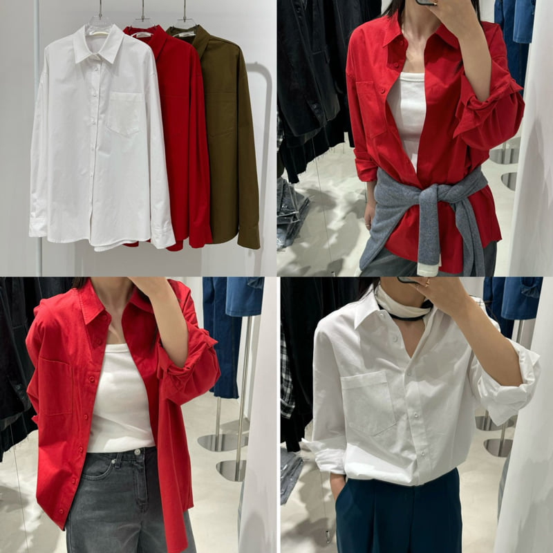 Neroli36 - Korean Women Fashion - #womensfashion - Heavy Cotton Shirt - 4