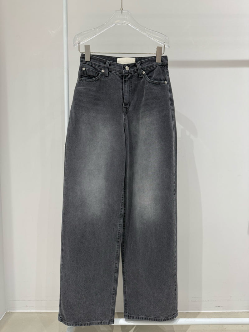 Neroli36 - Korean Women Fashion - #vintagekidsstyle - Gray Straight Denim Pants