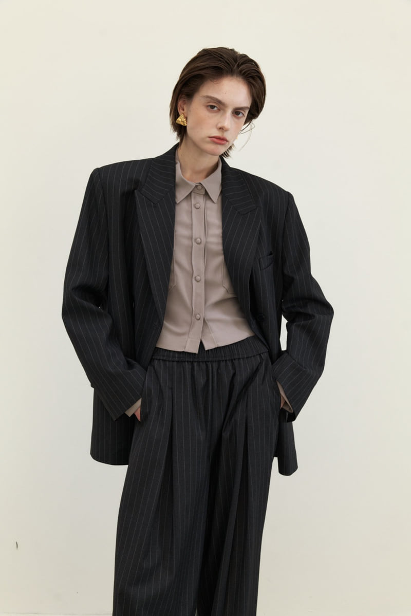 Neroli36 - Korean Women Fashion - #womensfashion - H Double Pin Jacket - 7