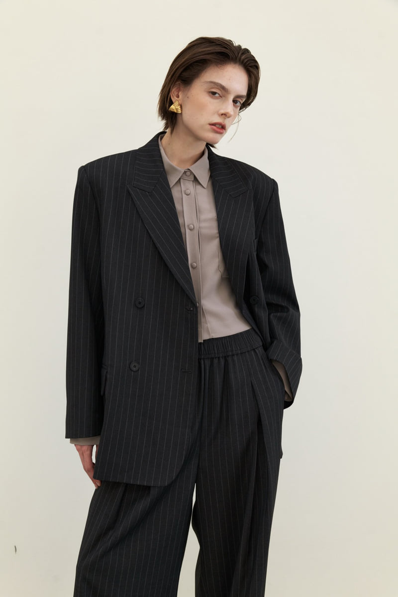 Neroli36 - Korean Women Fashion - #womensfashion - H Double Pin Jacket - 9