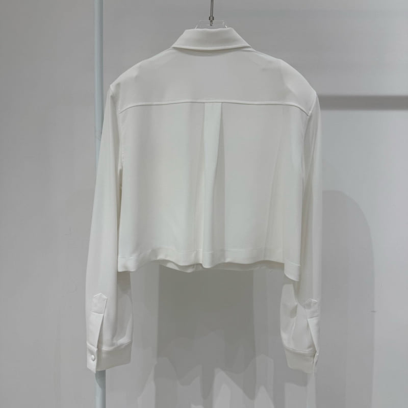 Neroli36 - Korean Women Fashion - #womensfashion - Pocket Pad Blouse - 3