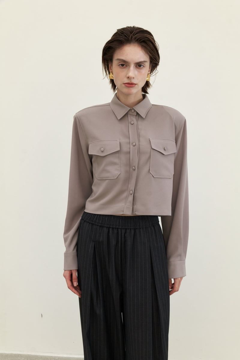 Neroli36 - Korean Women Fashion - #womensfashion - Pocket Pad Blouse - 7