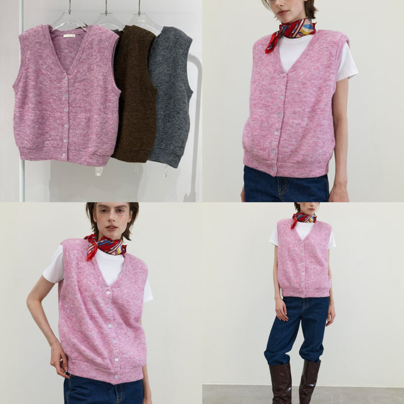Neroli36 - Korean Women Fashion - #momslook - M Padded Knit Vest - 4