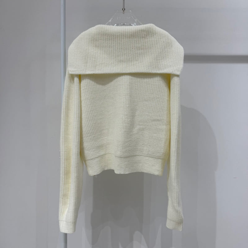 Neroli36 - Korean Women Fashion - #womensfashion - M Gold Trim Sailor Cardigan - 3