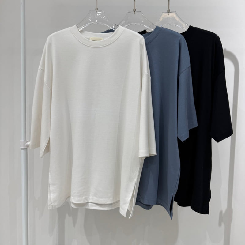 Neroli36 - Korean Women Fashion - #womensfashion - H Silket Slit Tee