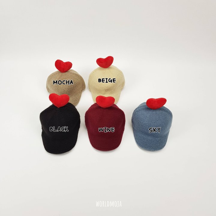 New World - Korean Baby Fashion - #babyboutiqueclothing - Knit Heart Riding Style Cap - 4