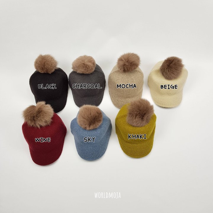 New World - Korean Baby Fashion - #babyfashion - Knit Pom-Pom Riding Style Cap (Kids) - 3