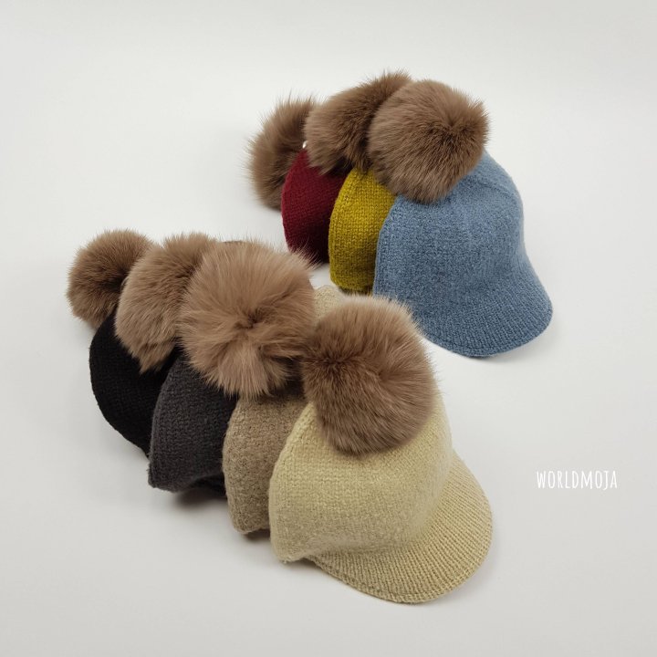 New World - Korean Baby Fashion - #babygirlfashion - Knit Pom-Pom Riding Style Cap (Kids) - 5