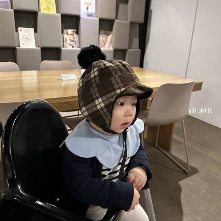 New World - Korean Baby Fashion - #babywear - Check Pilot Hat - 3