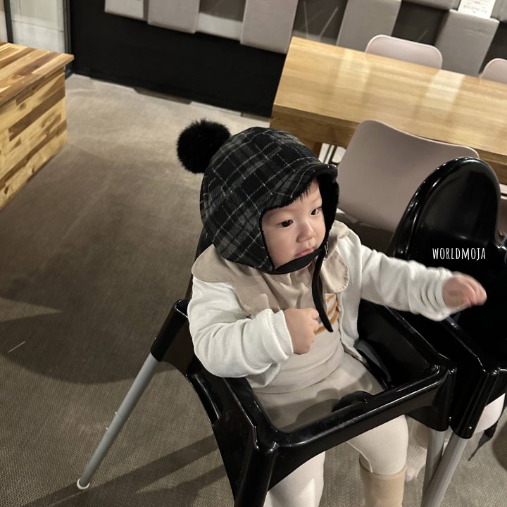New World - Korean Baby Fashion - #babywear - Check Pilot Hat - 4