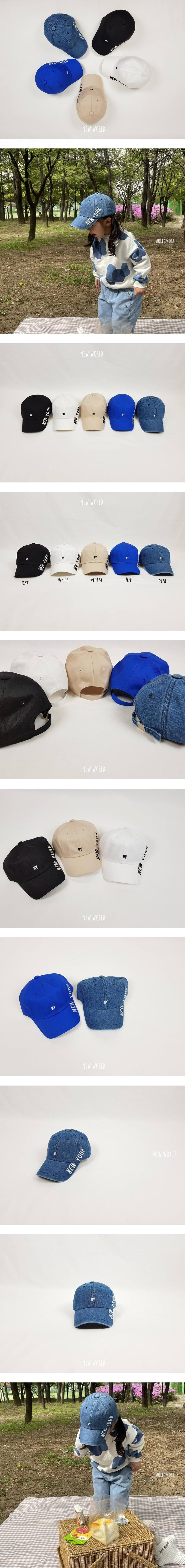 New World - Korean Children Fashion - #todddlerfashion - NY Side Embroidery Ball Cap (Denim)