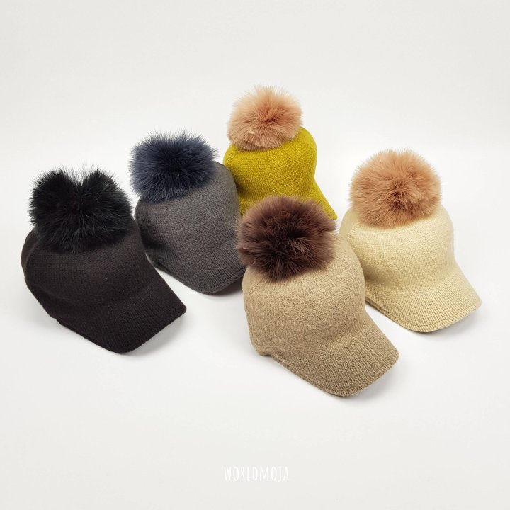 New World - Korean Women Fashion - #womensfashion - Knit Pom-Pom Riding Style Cap (Adult) - 2
