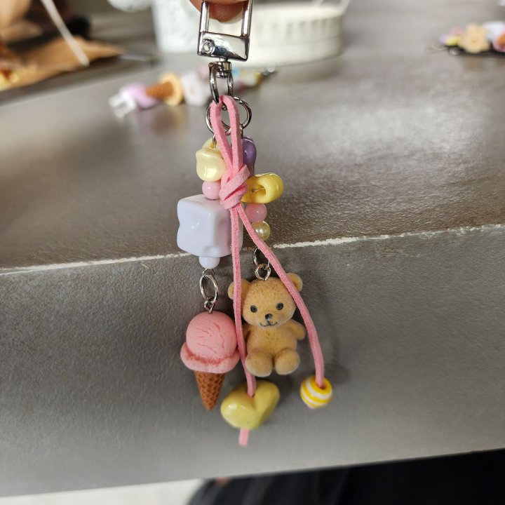 Newerly - Korean Women Fashion - #womensfashion - Ice Cream Bear Keyring Key Holder - 4