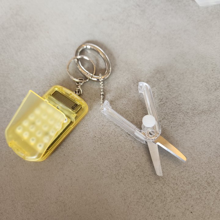 Newerly - Korean Women Fashion - #momslook - Calculator Scissors Keyring - 2