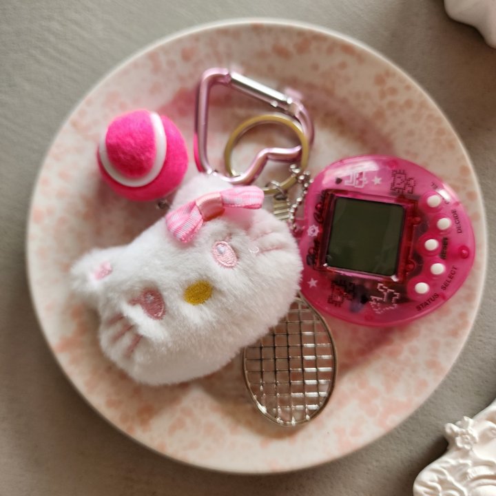 Newerly - Korean Women Fashion - #momslook - Pink Cat Game Console Keyring - 2