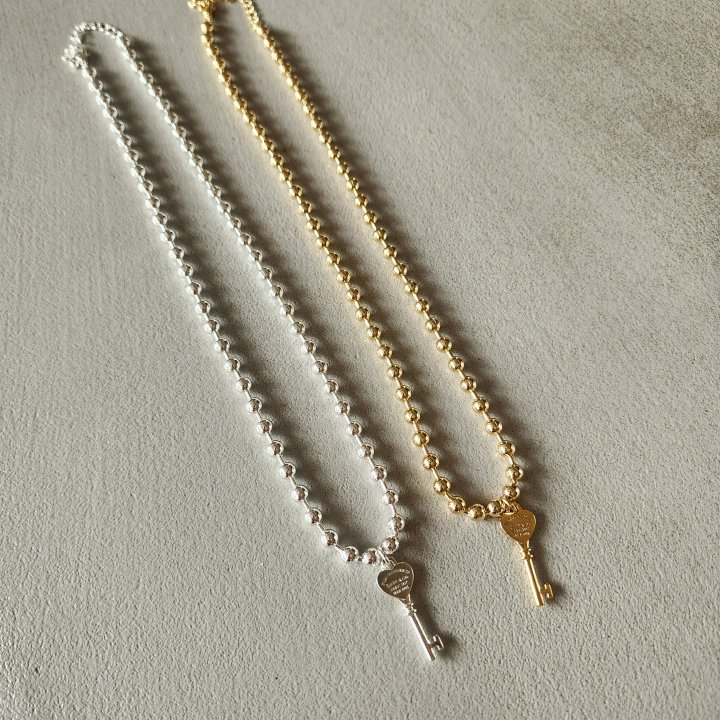 Newerly - Korean Women Fashion - #thatsdarling - Key Ball Long Necklace