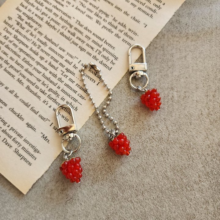 Newerly - Korean Women Fashion - #vintagekidsstyle - Raspberry Mini Keyring