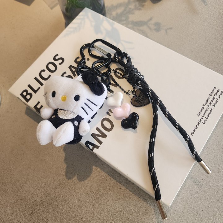 Newerly - Korean Women Fashion - #womensfashion - Rope Cat Doll Bag Charm - 2