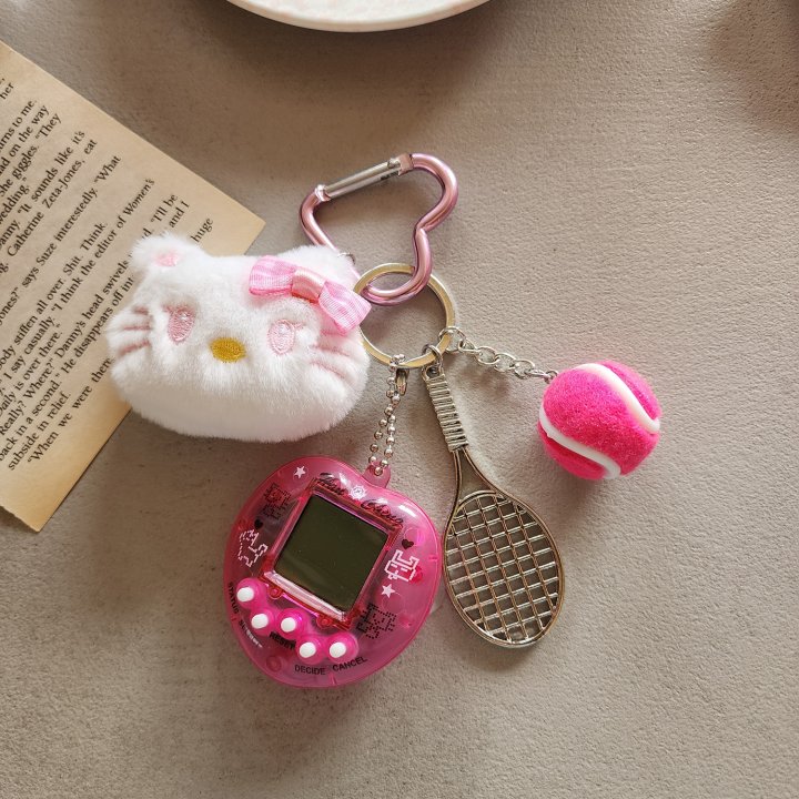 Newerly - Korean Women Fashion - #womensfashion - Pink Cat Game Console Keyring