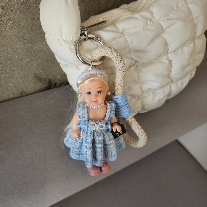 Newerly - Korean Women Fashion - #womensfashion - Blue One-piece Babydoll Bag Keyring - 2