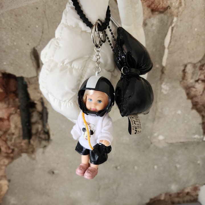 Newerly - Korean Women Fashion - #womensfashion - Helmet Babydoll Doll Keyring