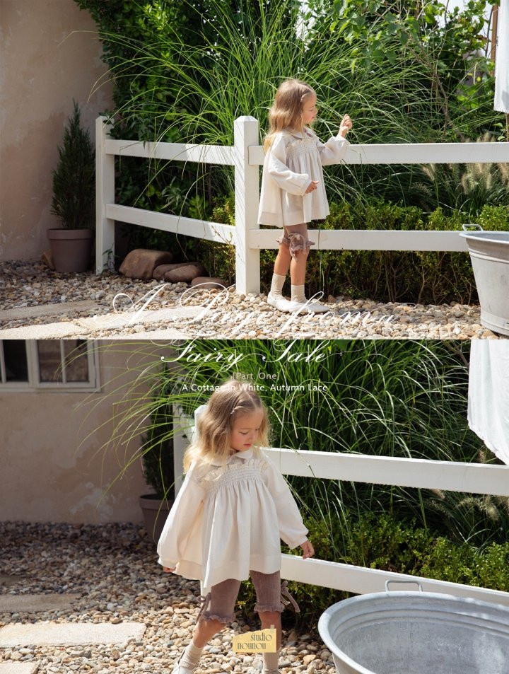 Nounou - Korean Children Fashion - #magicofchildhood - Autumn Grape Blouse (Light Beige Solid) - 5
