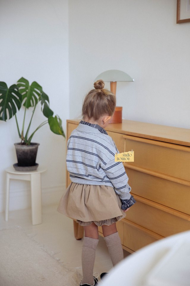 Nounou - Korean Children Fashion - #todddlerfashion - House Stripe Tee - 6