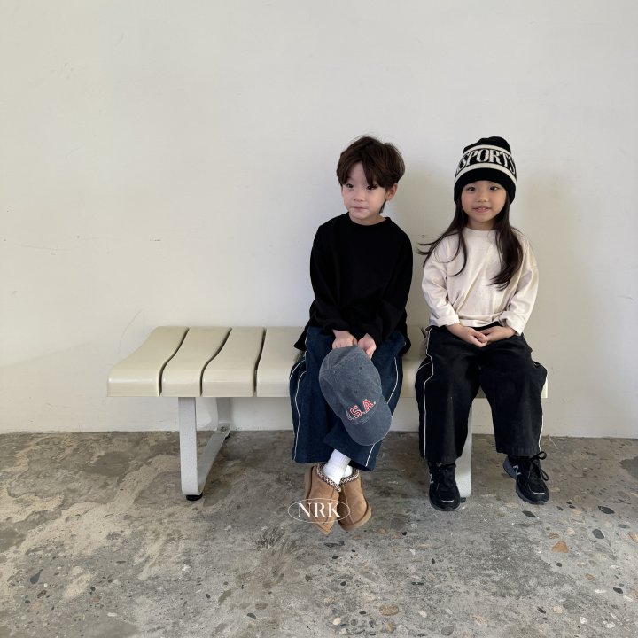 Nrk - Korean Children Fashion - #Kfashion4kids - Basic Side-slit Tee - 8