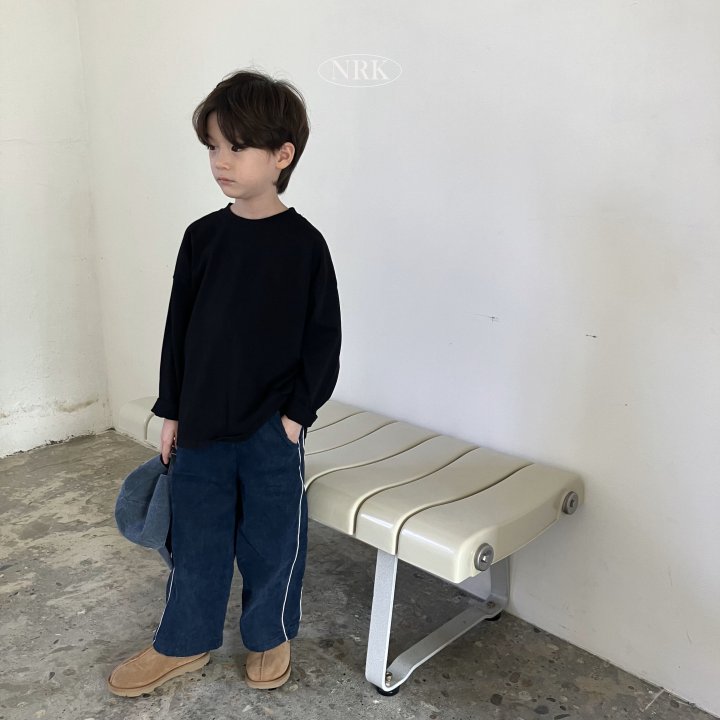 Nrk - Korean Children Fashion - #kidzfashiontrend - Brushed Denim Side Stripe Pants - 4