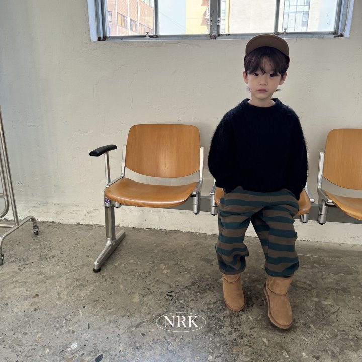 Nrk - Korean Children Fashion - #designkidswear - Brushed Brain Stripe Joggers - 7
