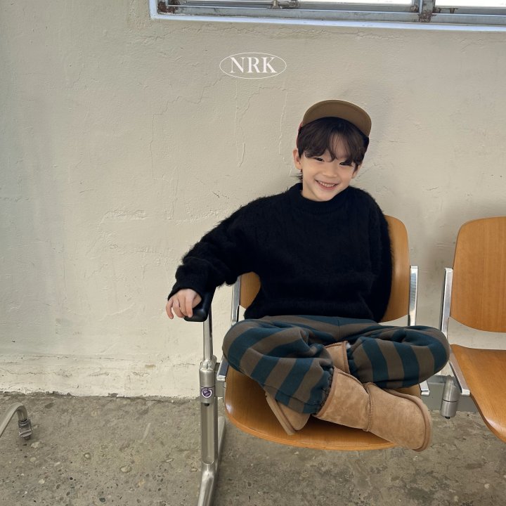 Nrk - Korean Children Fashion - #discoveringself - Brushed Brain Stripe Joggers - 8