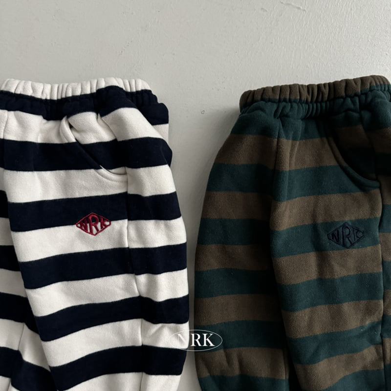 Nrk - Korean Children Fashion - #kidsstore - Brushed Brain Stripe Joggers - 11