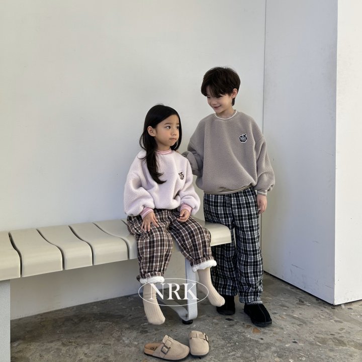 Nrk - Korean Children Fashion - #kidzfashiontrend - Check Fleece Pants