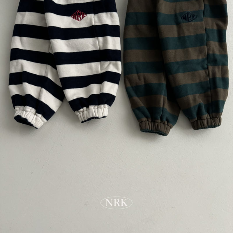 Nrk - Korean Children Fashion - #kidzfashiontrend - Brushed Brain Stripe Joggers - 12