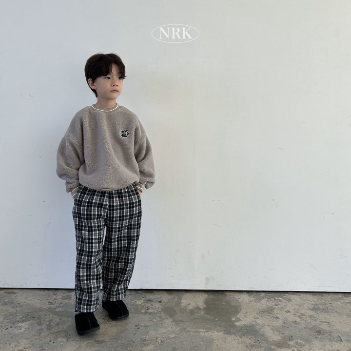 Nrk - Korean Children Fashion - #littlefashionista - Check Fleece Pants - 3