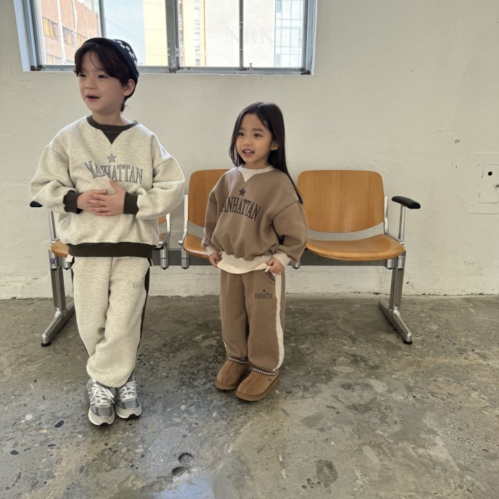 Nrk - Korean Children Fashion - #magicofchildhood - Fleece Two-tone Triangle Set